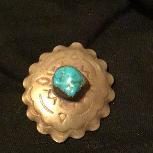 Antique Turquoise and Silver bolero slide